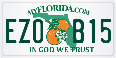 FL license plate EZOB15