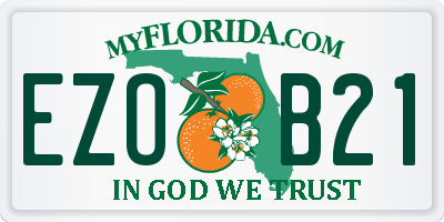 FL license plate EZOB21