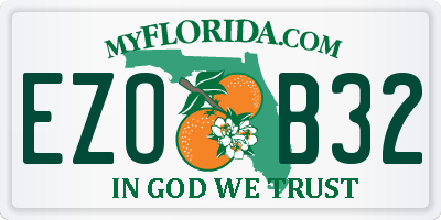 FL license plate EZOB32