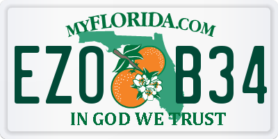 FL license plate EZOB34