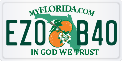 FL license plate EZOB40