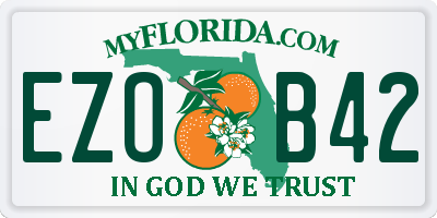 FL license plate EZOB42