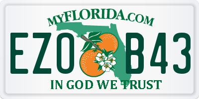 FL license plate EZOB43