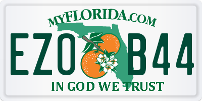 FL license plate EZOB44