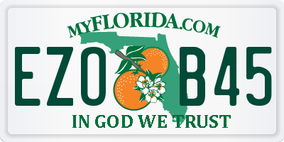 FL license plate EZOB45