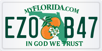 FL license plate EZOB47