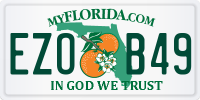 FL license plate EZOB49