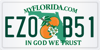 FL license plate EZOB51