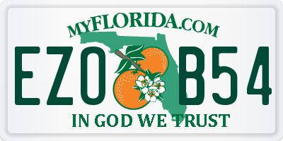 FL license plate EZOB54