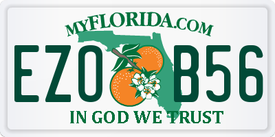 FL license plate EZOB56