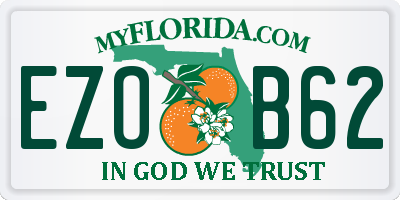 FL license plate EZOB62