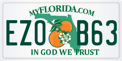 FL license plate EZOB63