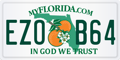 FL license plate EZOB64