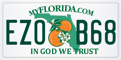 FL license plate EZOB68