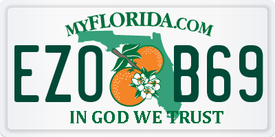 FL license plate EZOB69