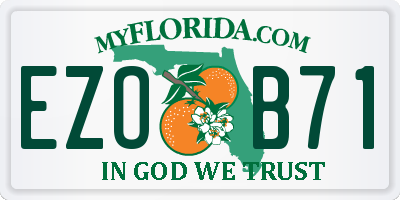 FL license plate EZOB71