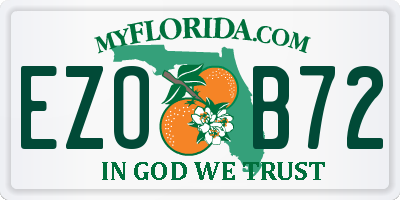 FL license plate EZOB72