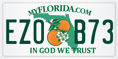 FL license plate EZOB73