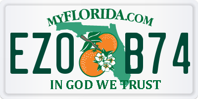 FL license plate EZOB74