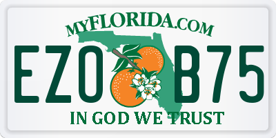 FL license plate EZOB75