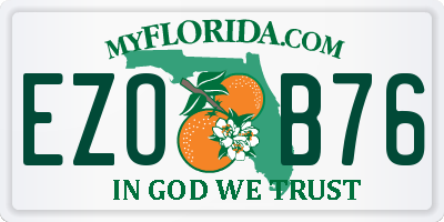 FL license plate EZOB76