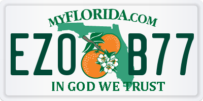 FL license plate EZOB77