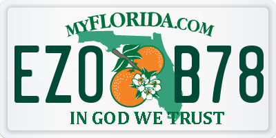 FL license plate EZOB78