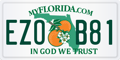 FL license plate EZOB81