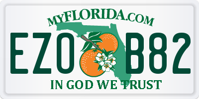 FL license plate EZOB82