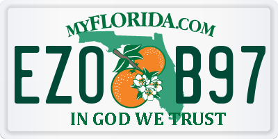 FL license plate EZOB97