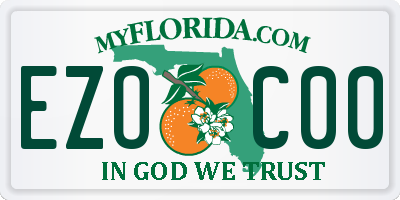 FL license plate EZOC00