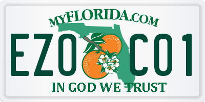 FL license plate EZOC01