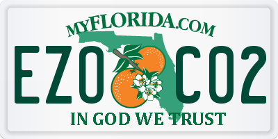 FL license plate EZOC02