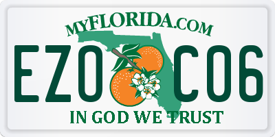 FL license plate EZOC06