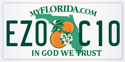 FL license plate EZOC10