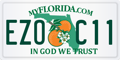 FL license plate EZOC11