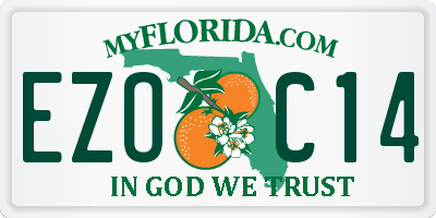 FL license plate EZOC14