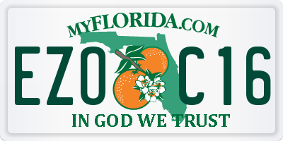 FL license plate EZOC16