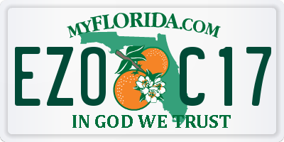 FL license plate EZOC17