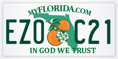 FL license plate EZOC21