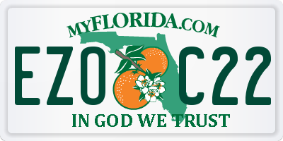 FL license plate EZOC22