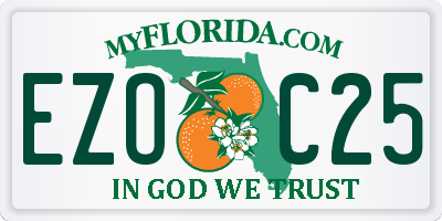 FL license plate EZOC25