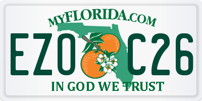 FL license plate EZOC26