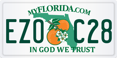 FL license plate EZOC28