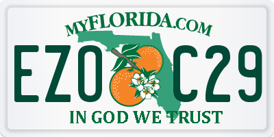 FL license plate EZOC29