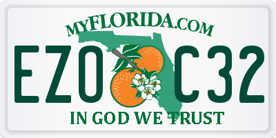 FL license plate EZOC32