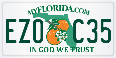 FL license plate EZOC35