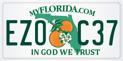 FL license plate EZOC37