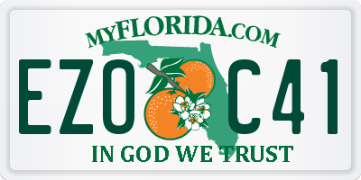 FL license plate EZOC41