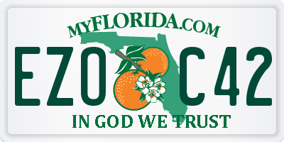 FL license plate EZOC42